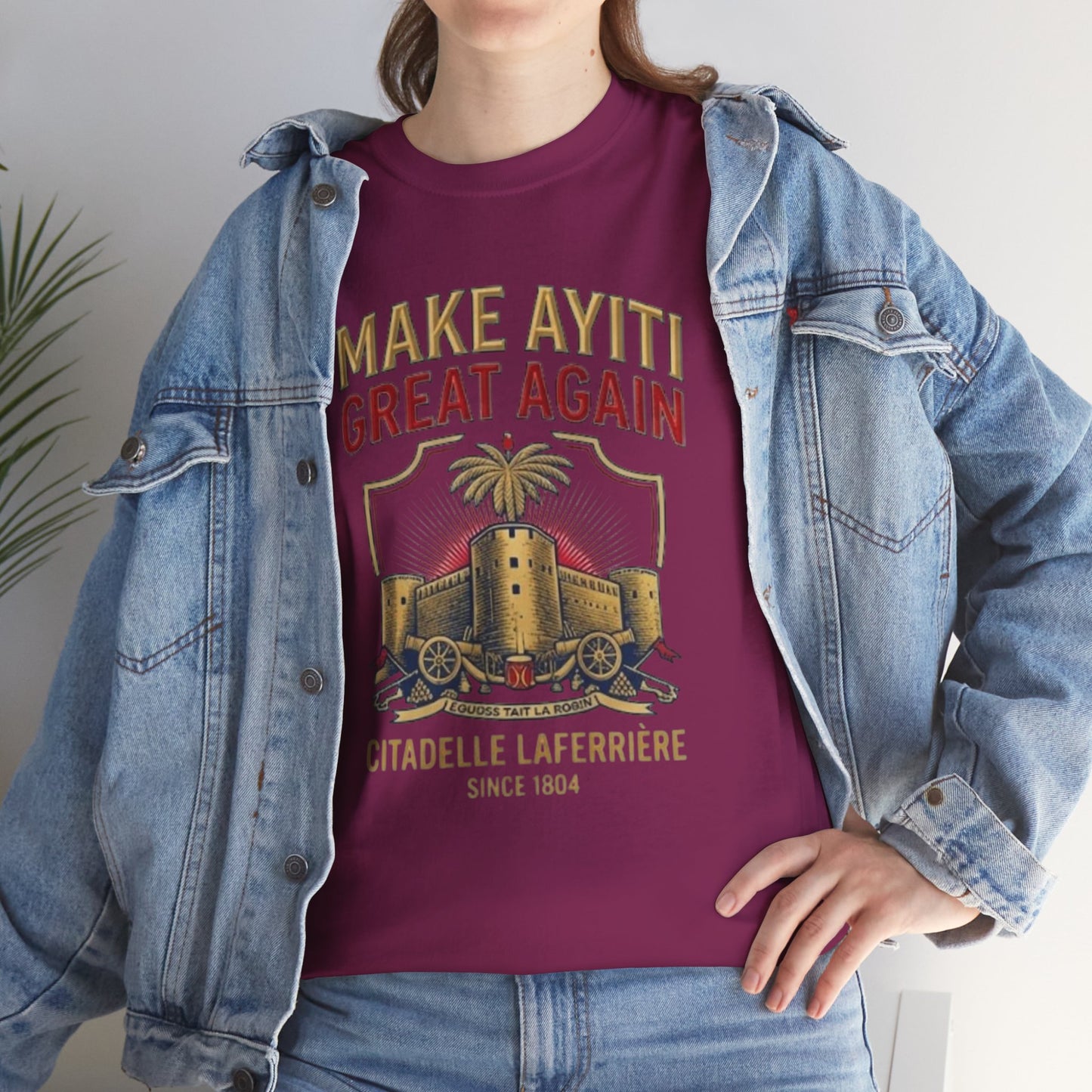 Make Ayiti Great Again T-Shirt | Citadelle Laferrière Haiti design