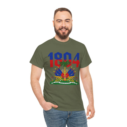1804 Haitian Coat of Arms Tee | Neg Lakay Portrait Tee, Haitian Heritage Shirt