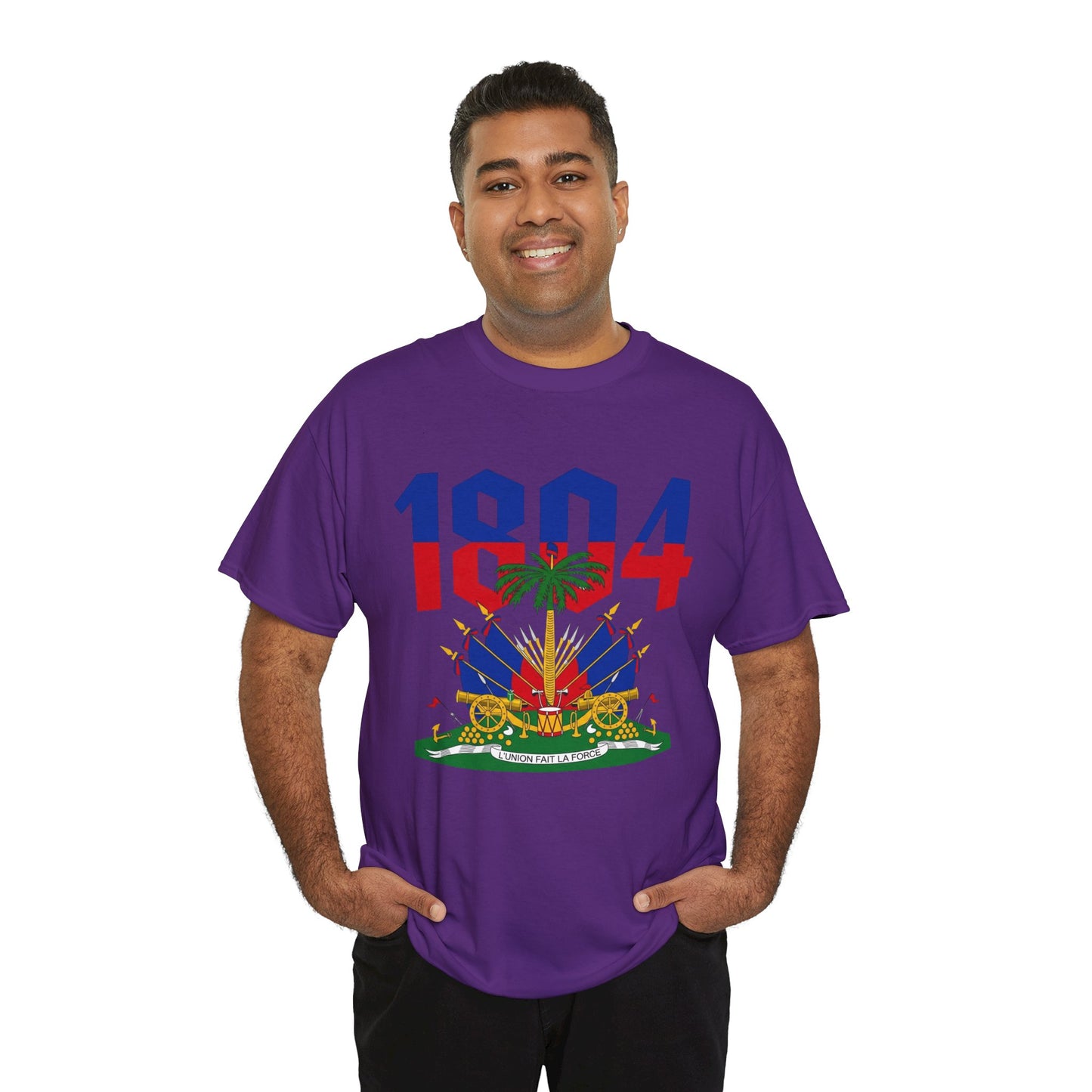 1804 Haitian Coat of Arms Tee | Neg Lakay Portrait Tee, Haitian Heritage Shirt