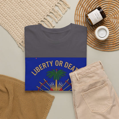 Make Ayiti Great Again T-Shirt | Haitian Flag Coat of Arms, Liberty or Death