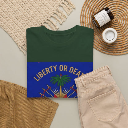 Make Ayiti Great Again T-Shirt | Haitian Flag Coat of Arms, Liberty or Death